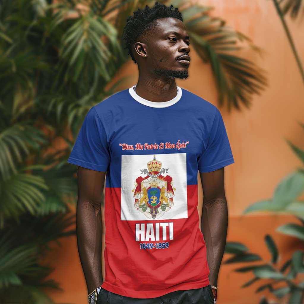 Personalised Second Empire of Haiti 1849-1859 T shirt Anpi an Ayiti Flag Style