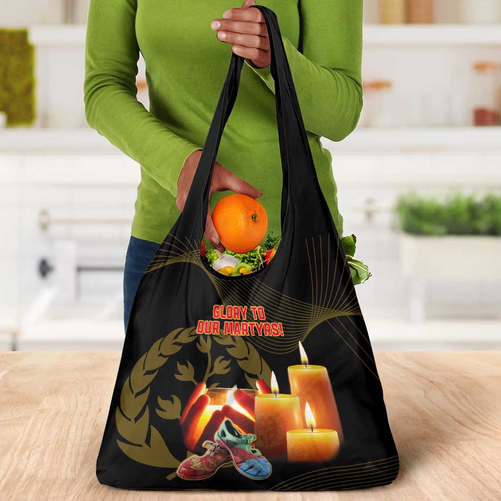 20 June Eritrea Martyrs Day Grocery Bag Glory To Our Martyrs
