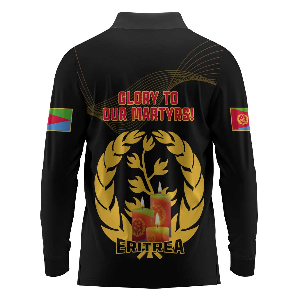20 June Eritrea Martyrs Day Long Sleeve Polo Shirt Glory To Our Martyrs