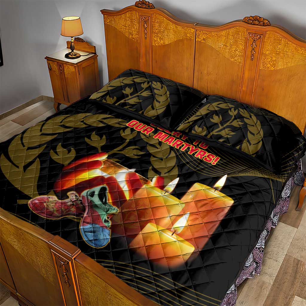 20 June Eritrea Martyrs Day Quilt Bed Set Glory To Our Martyrs