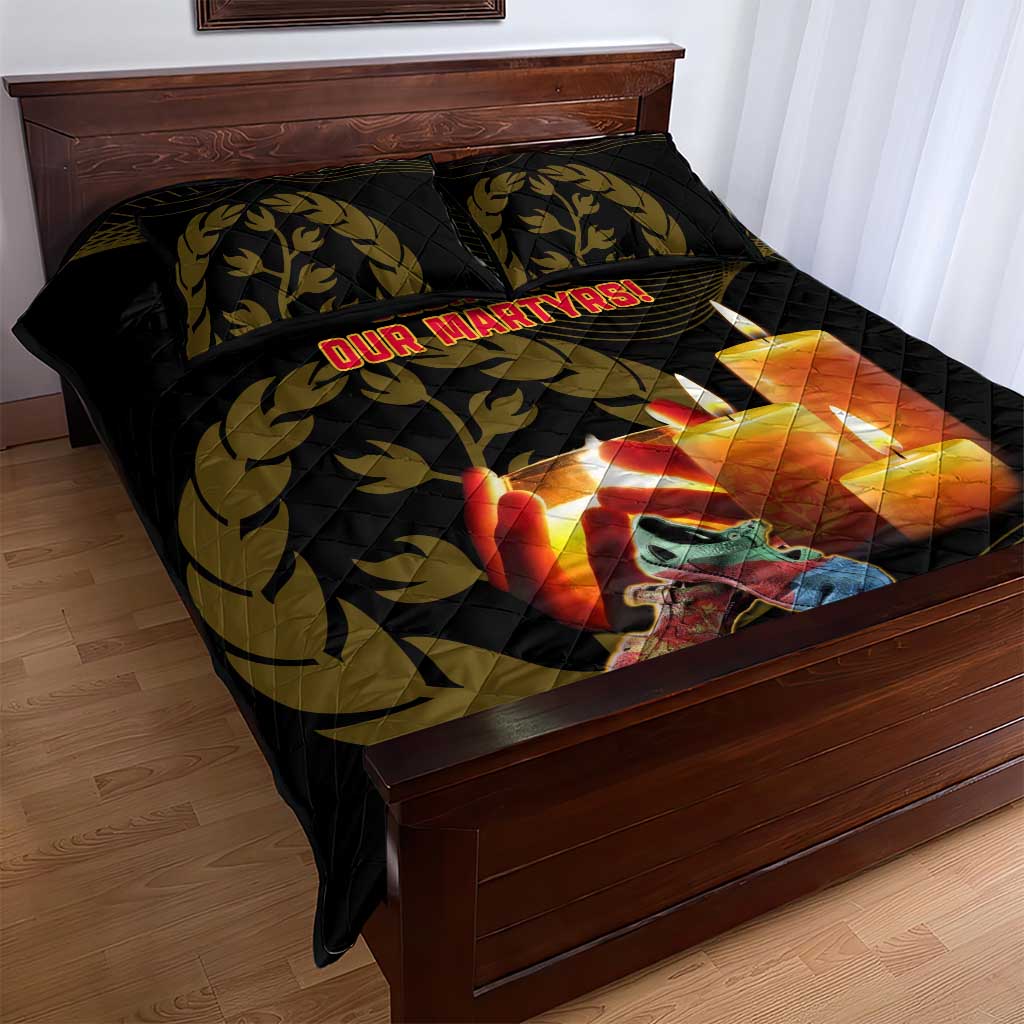 20 June Eritrea Martyrs Day Quilt Bed Set Glory To Our Martyrs