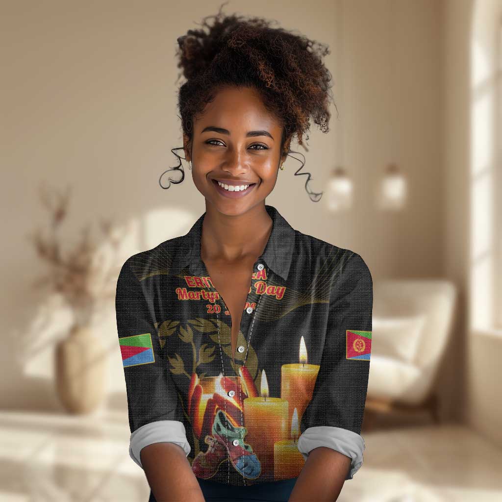 20 June Eritrea Martyrs Day Women Casual Shirt Glory To Our Martyrs LT14