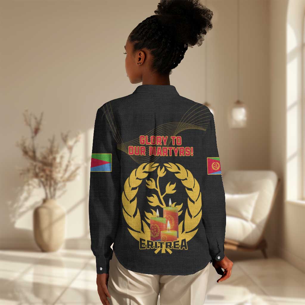 20 June Eritrea Martyrs Day Women Casual Shirt Glory To Our Martyrs LT14