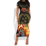 Personalised 20 June Eritrea Martyrs Day Short Sleeve Bodycon Dress Glory To Our Martyrs LT14