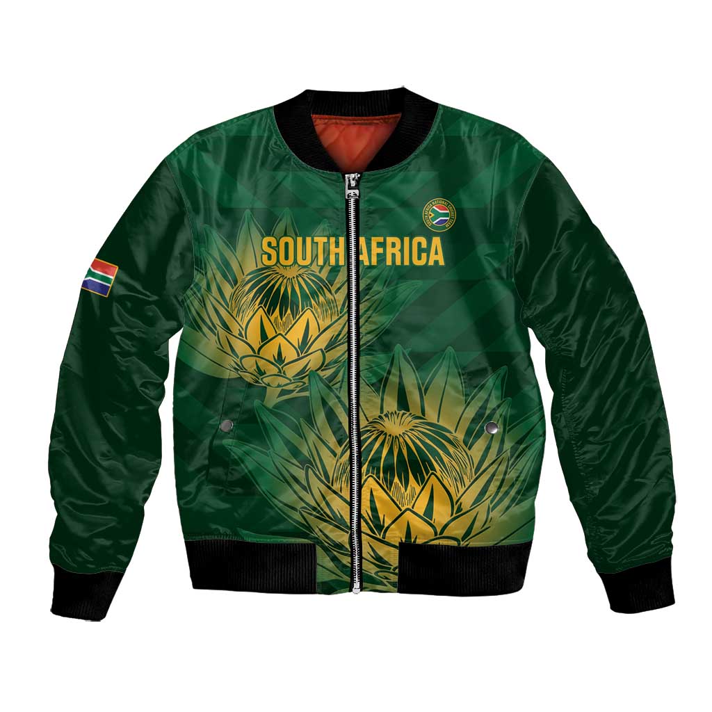Afro Cricket Malawi Custom Sleeve Zip Bomber Jacket Go Champions Flag Style LT14