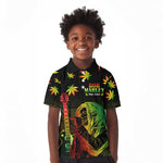 Afro Jamaica Legend Bob Day Kid Polo Shirt One Love Jamaican Reggae African Pattern