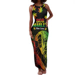 Afro Jamaica Legend Bob Day Tank Maxi Dress One Love Jamaican Reggae African Pattern