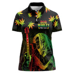 Afro Jamaica Legend Bob Day Women Polo Shirt One Love Jamaican Reggae African Pattern