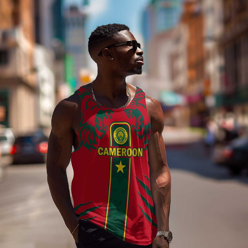 Custom Cameroon Football Women V-Neck T-Shirt Nations Cup 2024 Les Lions Indomptables LT7 main image 1