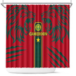 Cameroon Football Shower Curtain 2024 African Nations Go Champions Lion Style