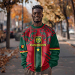 Custom Cameroon Football Sweatshirt 2024 African Nations Go Champions Lion Style
