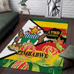 Nyika yeZimbabwe Area Rug Happy Independence Day - Flame Lily Flowers