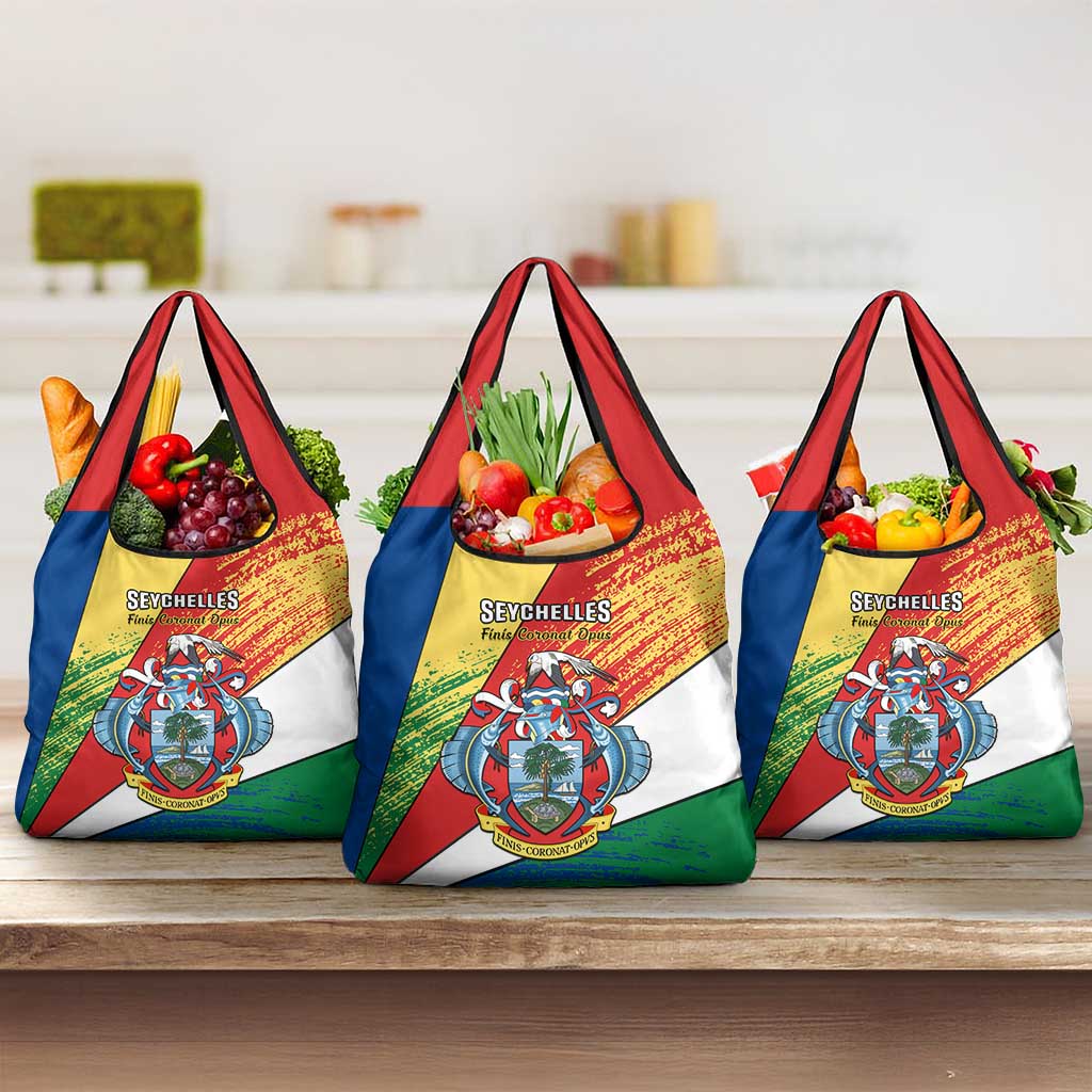 29 June Seychelles Independence Day Grocery Bag Flag Style