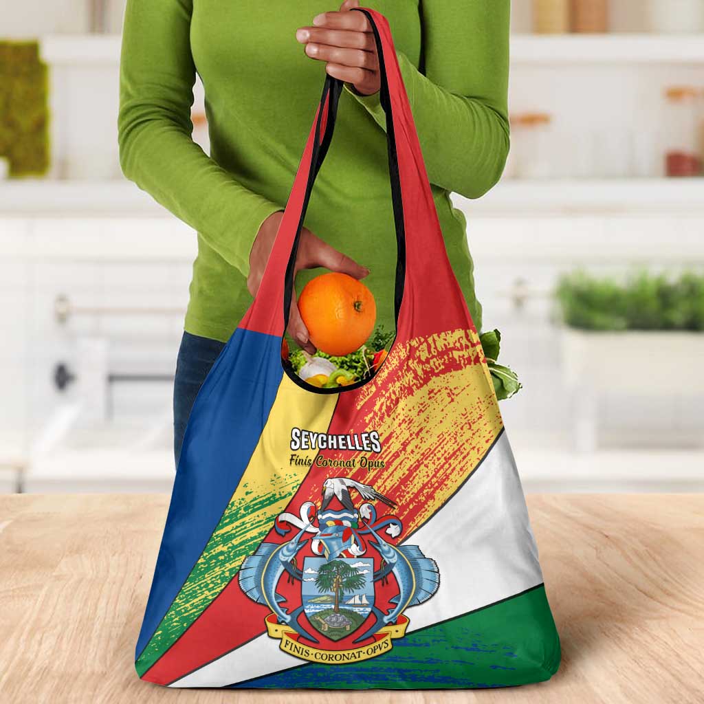 29 June Seychelles Independence Day Grocery Bag Flag Style