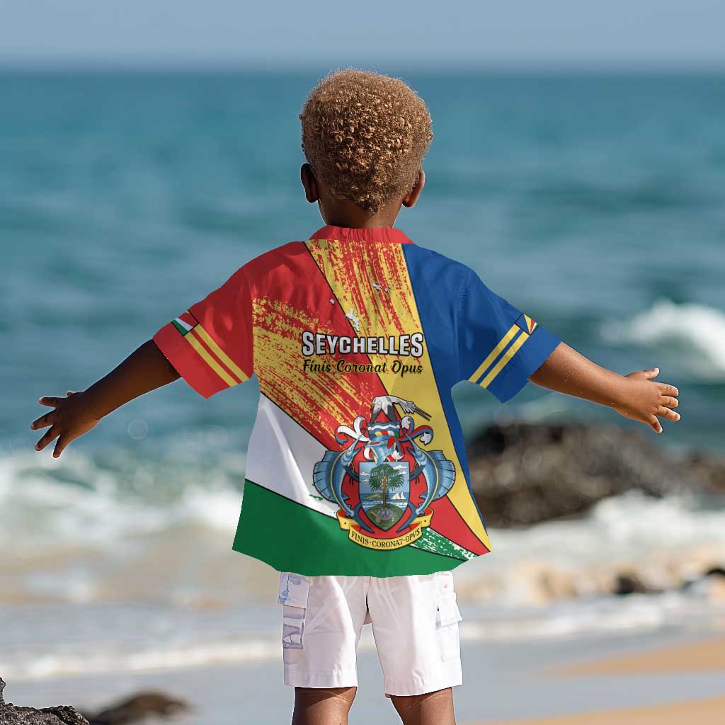 29 June Seychelles Independence Day Kid Hawaiian Shirt Flag Style