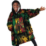 Jamaica Reggae Festival Kid Wearable Blanket Hoodie One Love Rastafari Culture - African Pride