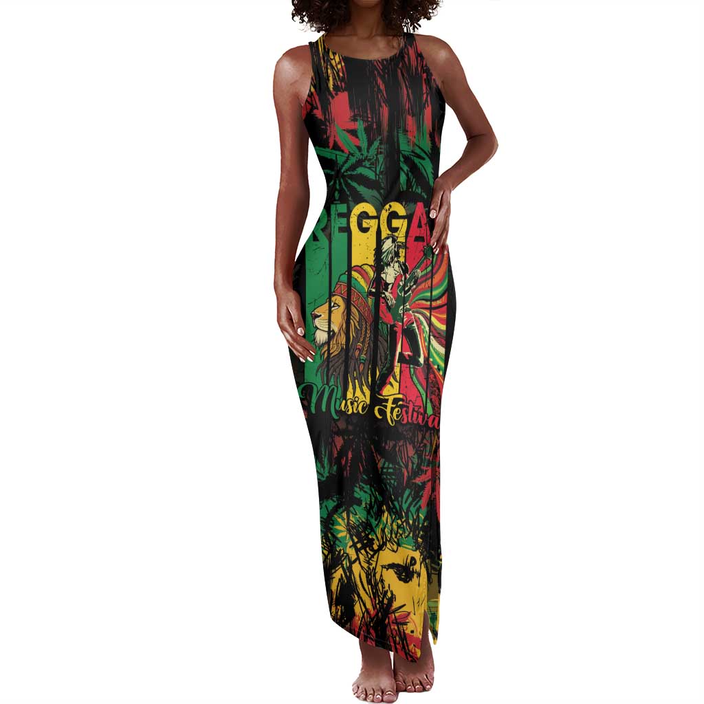 Jamaica Reggae Festival Tank Maxi Dress One Love Rastafari Culture by African Pride Jamaica Reggae Festival Tank Maxi Dress One Love Rastafari Culture by African Pride