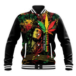 King Of Reggae Legend Bob Baseball Jacket Rasta Cannabis - African Pride