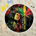 King Of Reggae Legend Bob Beach Blanket Rasta Cannabis - African Pride