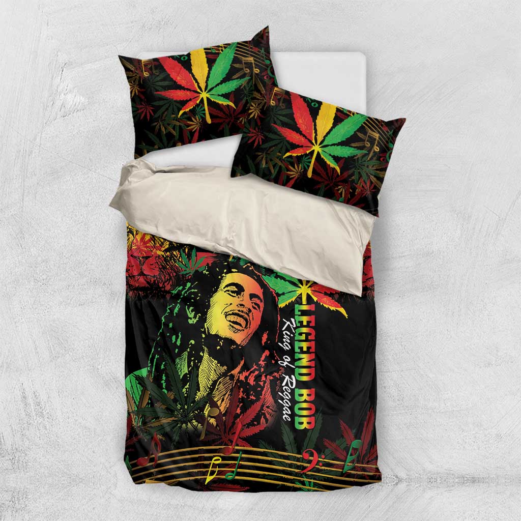 King Of Reggae Legend Bob Bedding Set Rasta Cannabis - African Pride