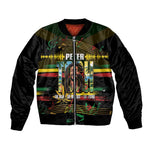 Jamaica Reggae Legend Tosh Bomber Jacket Cannabis Pattern - African Pride