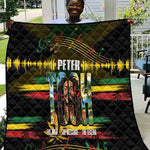 Jamaica Reggae Legend Tosh Quilt Cannabis Pattern - African Pride