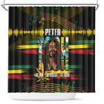 Jamaica Reggae Legend Tosh Shower Curtain Cannabis Pattern - African Pride