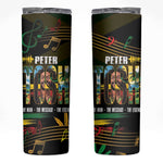 Jamaica Reggae Legend Tosh Skinny Tumbler Cannabis Pattern - African Pride