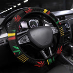 Jamaica Reggae Legend Tosh Steering Wheel Cover Cannabis Pattern - African Pride