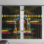 Jamaica Reggae Legend Tosh Window Curtain Cannabis Pattern - African Pride