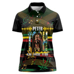 Jamaica Reggae Legend Tosh Women Polo Shirt Cannabis Pattern - African Pride