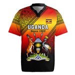 Personalised Uganda Independence Day Rugby Jersey Jamhuri ya Uganda Coat Of Arms