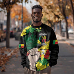 Benin National Day Sweatshirt Happy 64th Independence Anniversary Yellow Allamanda