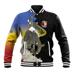 Afro Swaziland Somhlolo Day Baseball Jacket Nguni Shield African Pattern - African Pride