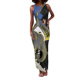 Afro Swaziland Somhlolo Day Tank Maxi Dress Nguni Shield African Pattern - African Pride