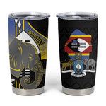 Afro Swaziland Somhlolo Day Tumbler Cup Nguni Shield African Pattern - African Pride