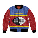 Afro Swaziland Bomber Jacket Siyinqaba Eswatini Flag Style - African Pride