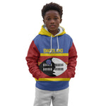 Afro Swaziland Kid Hoodie Siyinqaba Eswatini Flag Style - African Pride