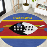 Afro Swaziland Round Carpet Siyinqaba Eswatini Flag Style - African Pride