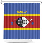 Afro Swaziland Shower Curtain Siyinqaba Eswatini Flag Style - African Pride
