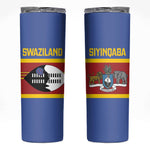 Afro Swaziland Skinny Tumbler Siyinqaba Eswatini Flag Style - African Pride
