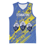 Eswatini Football Custom Basketball Jersey Sihlangu Semnikati Blue - African Pride