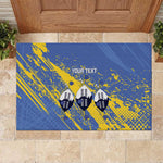 Eswatini Football Custom Rubber Doormat Sihlangu Semnikati Blue - African Pride