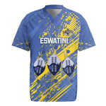 Eswatini Football Custom Rugby Jersey Sihlangu Semnikati Blue - African Pride