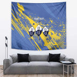 Eswatini Football Custom Tapestry Sihlangu Semnikati Blue - African Pride