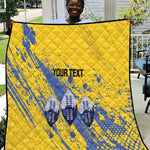 Eswatini Football Custom Quilt Sihlangu Semnikati Yellow - African Pride
