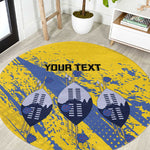 Eswatini Football Custom Round Carpet Sihlangu Semnikati Yellow - African Pride