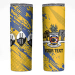 Eswatini Football Custom Skinny Tumbler Sihlangu Semnikati Yellow - African Pride