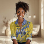 Eswatini Football Custom Women Casual Shirt Sihlangu Semnikati Yellow - African Pride