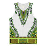 Africa Basketball Jersey African Dashiki Royal Green Version - African Pride